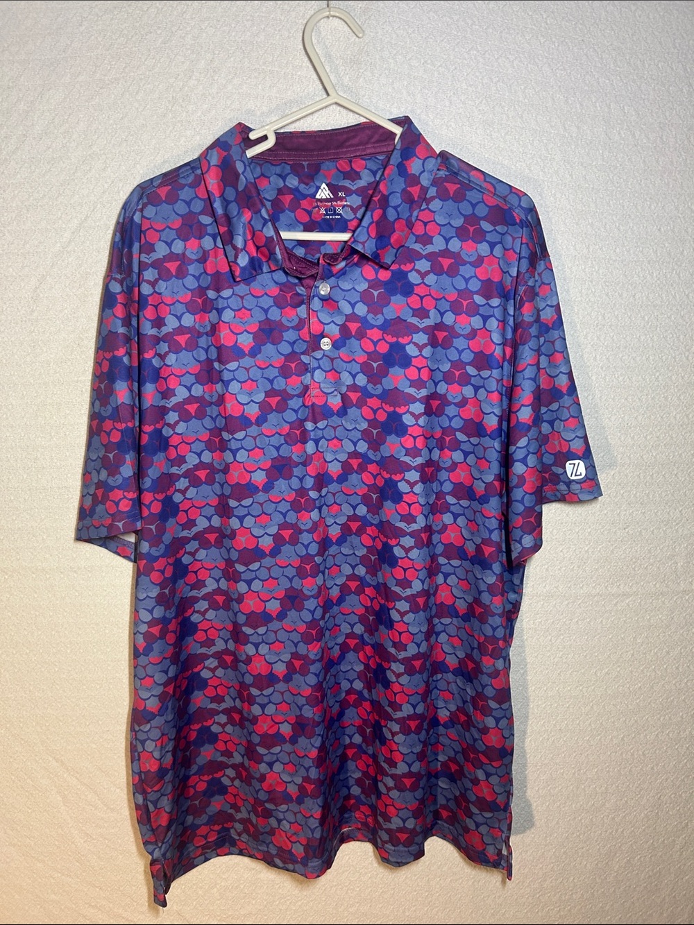 Bundle of 2 Head Men’s Purple & Pink Patterned Golf Polo’s Size XL